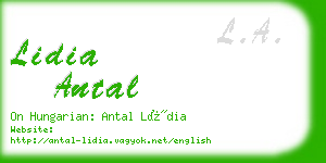 lidia antal business card